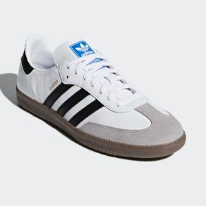 Sold on Depop - Adidas SAMBA OG SHOES - White/Black -  M8 / W9.5